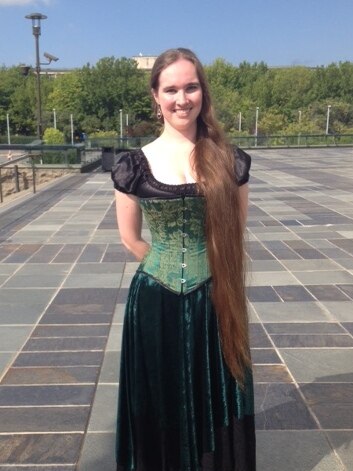 Nicolette Suttor as Rapunzel at the National Library of Australia