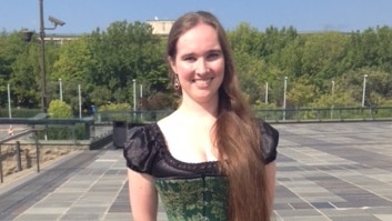 Nicolette Suttor as Rapunzel at the National Library of Australia