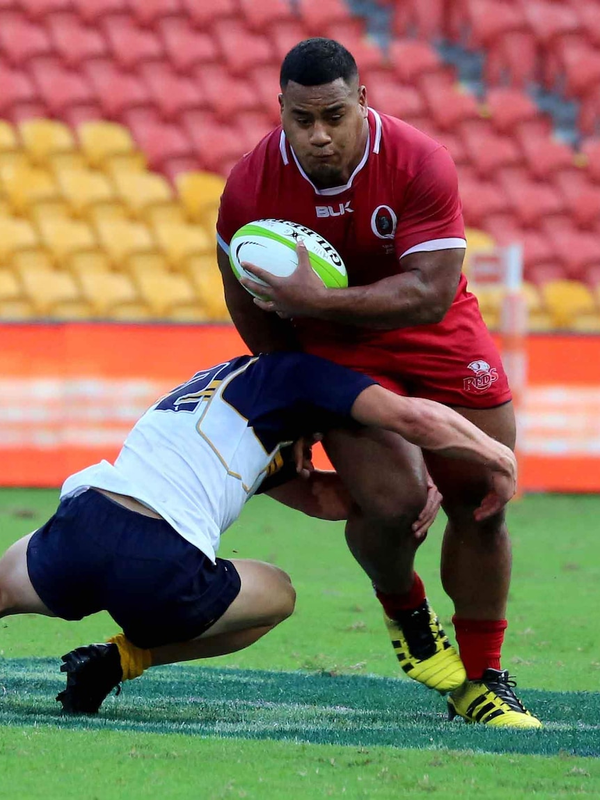 Boom prospect ... Taniela Tupou playing for the Reds under 20s against the Brumbies