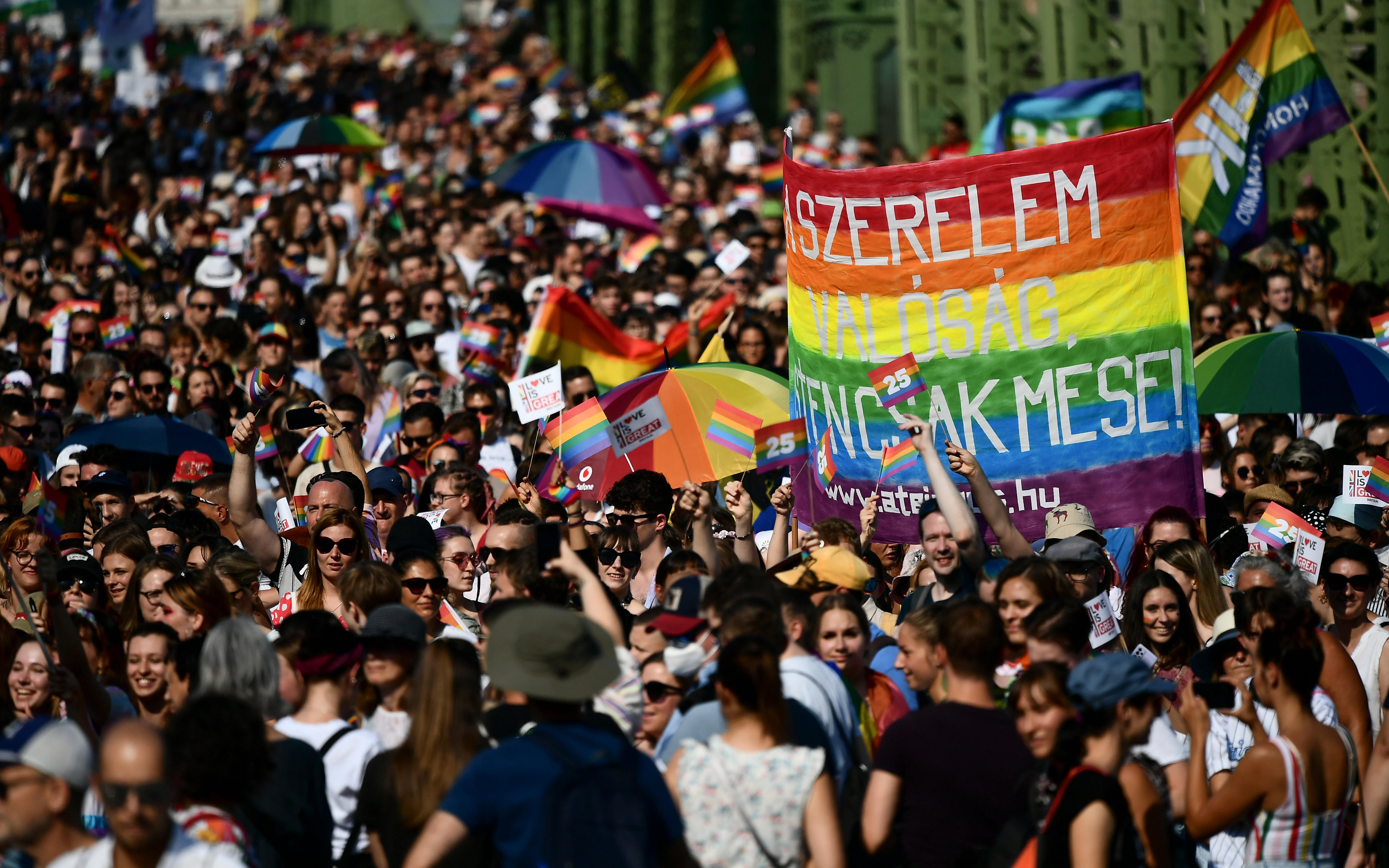 Budapest Pride parade sees thousands march against Hungary's antiLGBTQ
