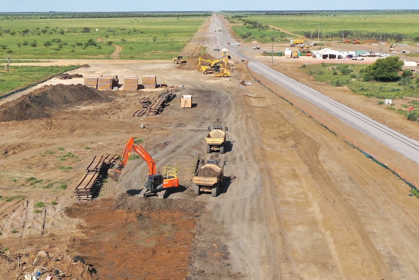 earthworks on railway line