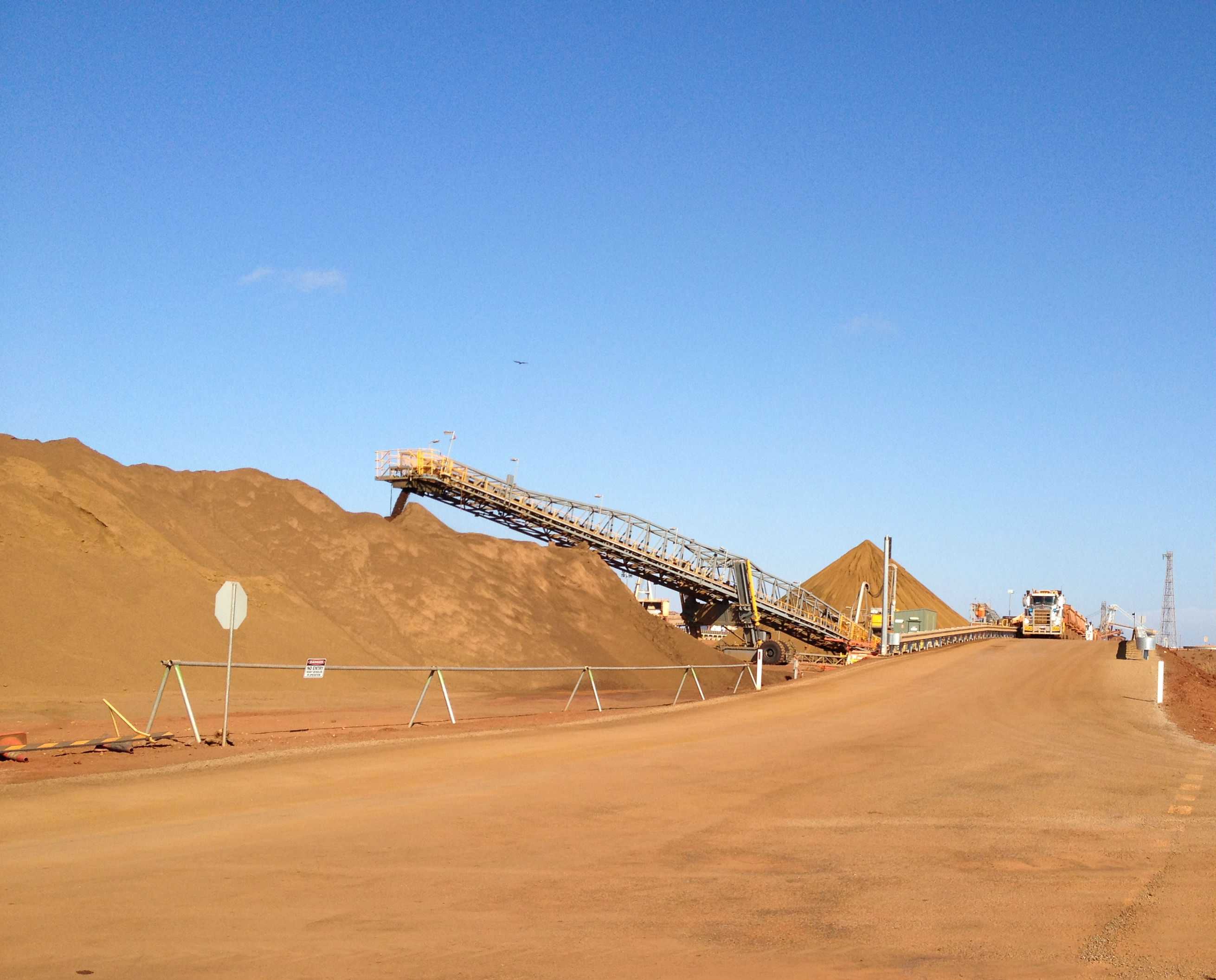 Utah Point port used by small iron ore miners at Port Hedland WA