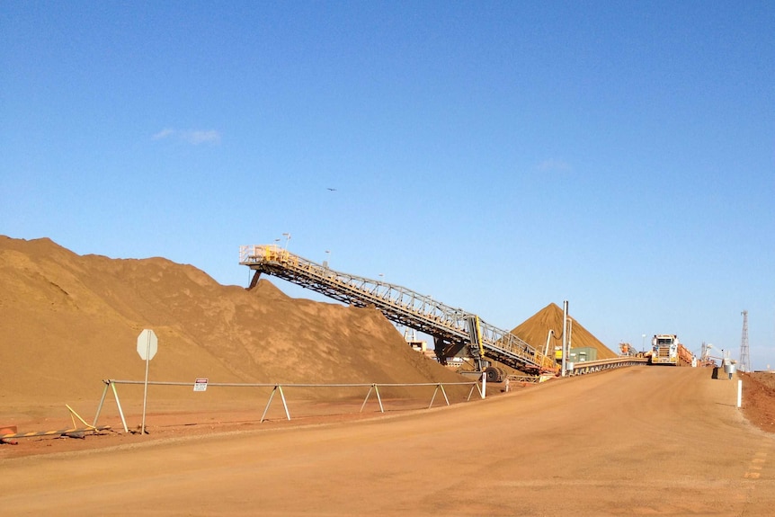 Utah Point port used by small iron ore miners at Port Hedland WA