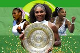 A collection of Serena Williams photos, young and old, celebrating her career.