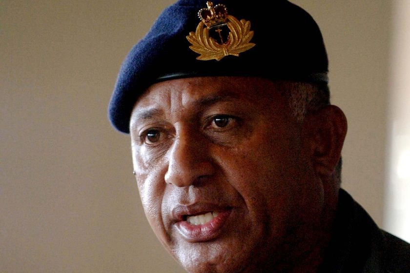 Frank Bainimarama prepares to give up his military position but is primed for the election this year.