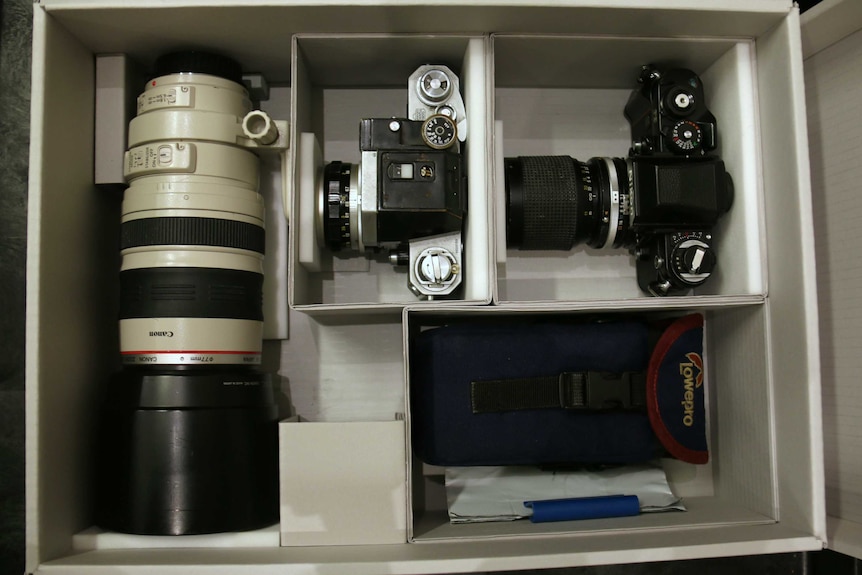 Photographer Bruce Postle's camera gear.