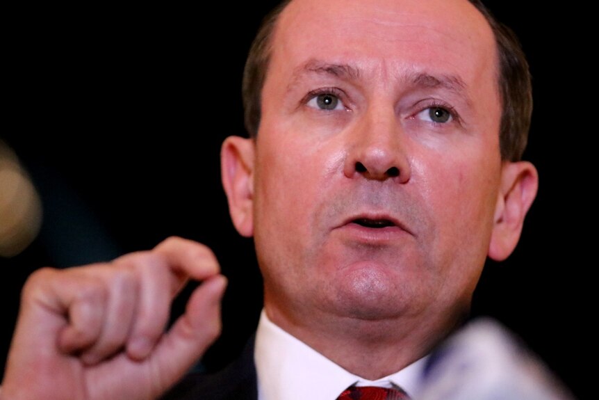 A close-up of Western Australian Premier Mark McGowan.