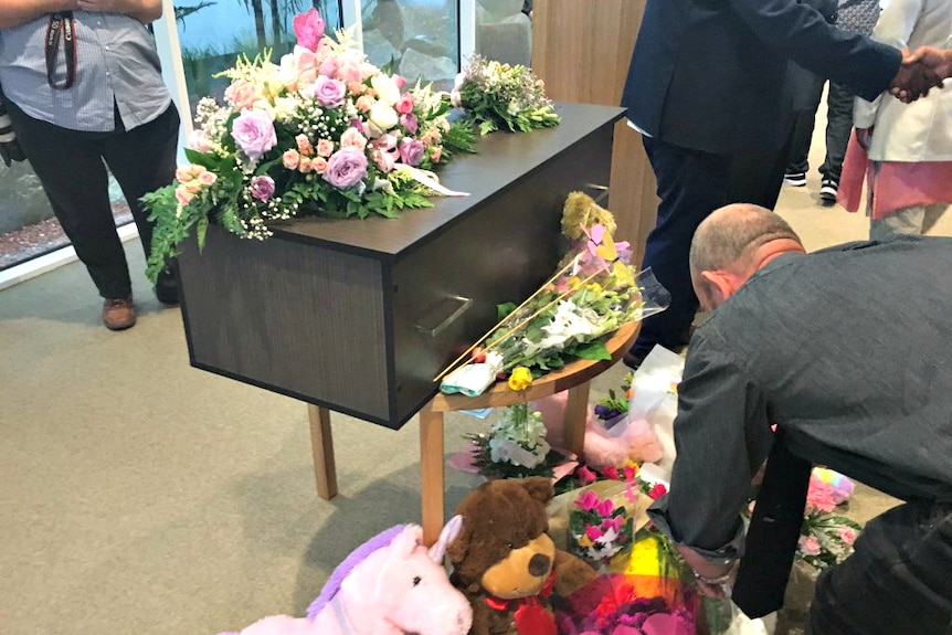 Coffin of Melbourne toddler Sanaya Sahib