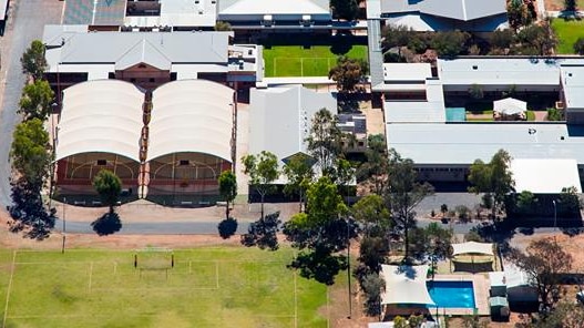 The Alice Springs campus of the Lutheran Church-run Yirara College, seen from above.