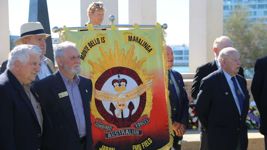 Members of the Ex-Services Atomic Survivors Association at the announcement in Mandurah, WA