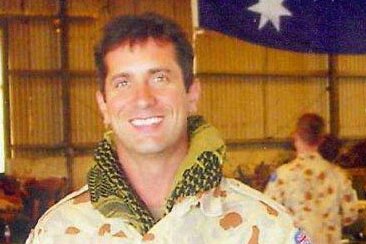 Labor MP Paul Papalia pictured in his Defence uniform in Iraq in 2003, says candidates should be allowed to be photographed in their uniforms.