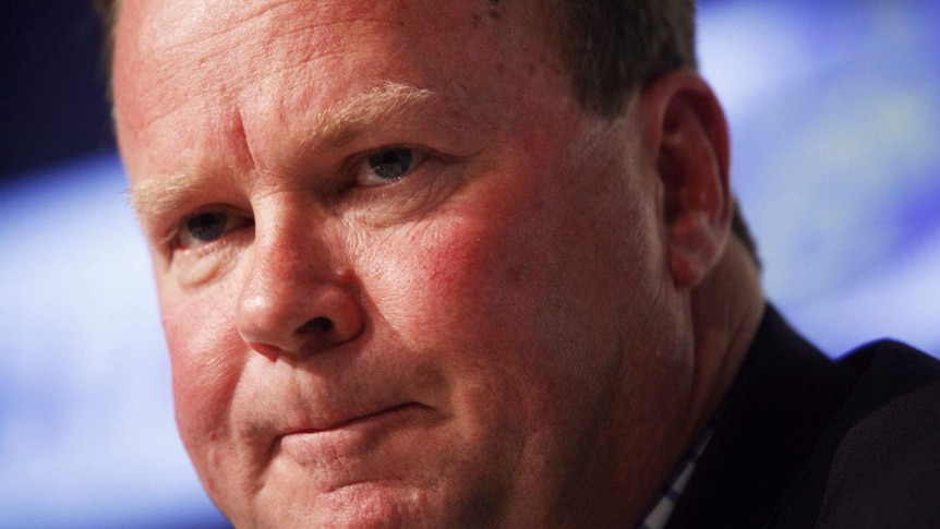 Australian Rugby Union chief executive Bill Pulver speaks at a news conference on October 9, 2014.