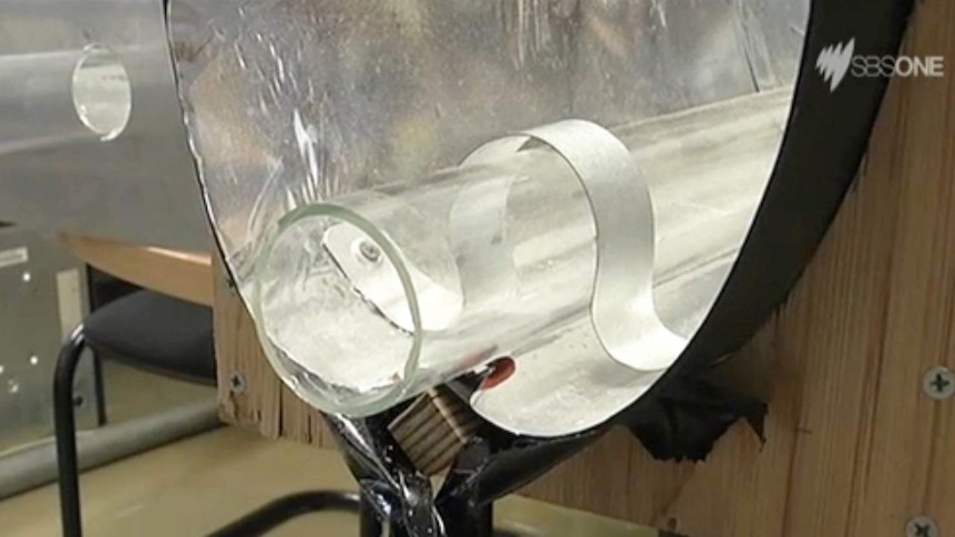 Water purifier made of chip packet foil and glass tube