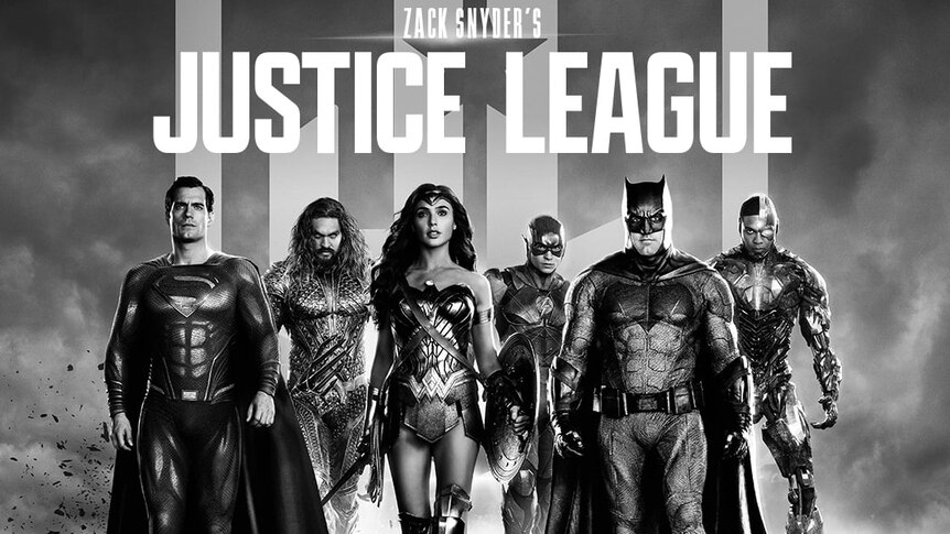 Zack Snyder's Justice League poster, showing the characters marching forward