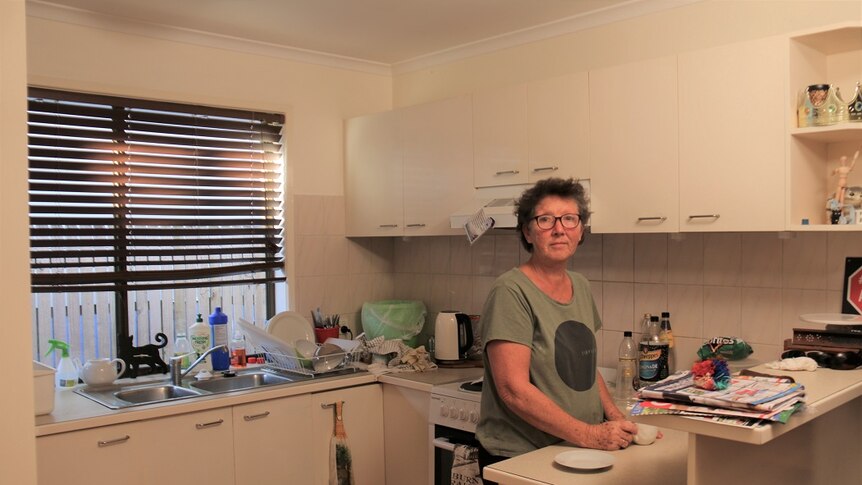 Ms O'Connor in her kitchen in East Brisbane.