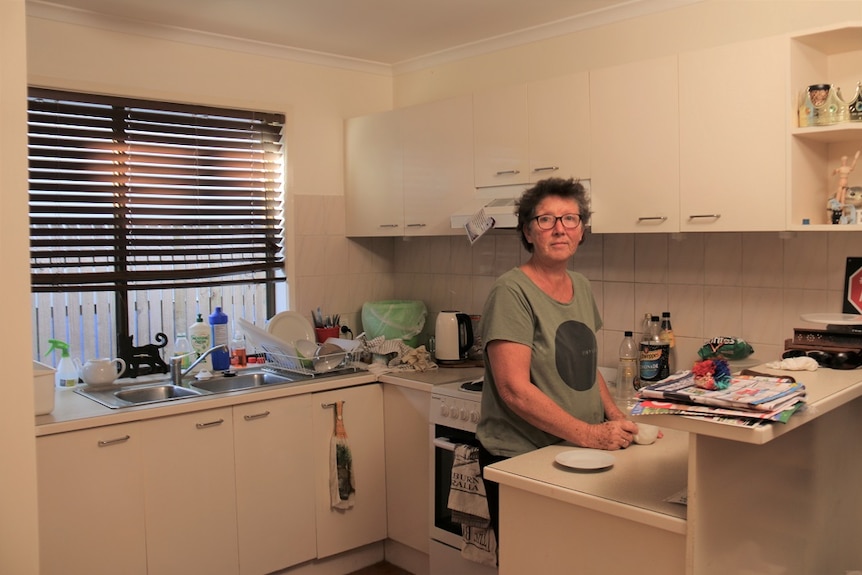 Ms O'Connor in her kitchen in East Brisbane.