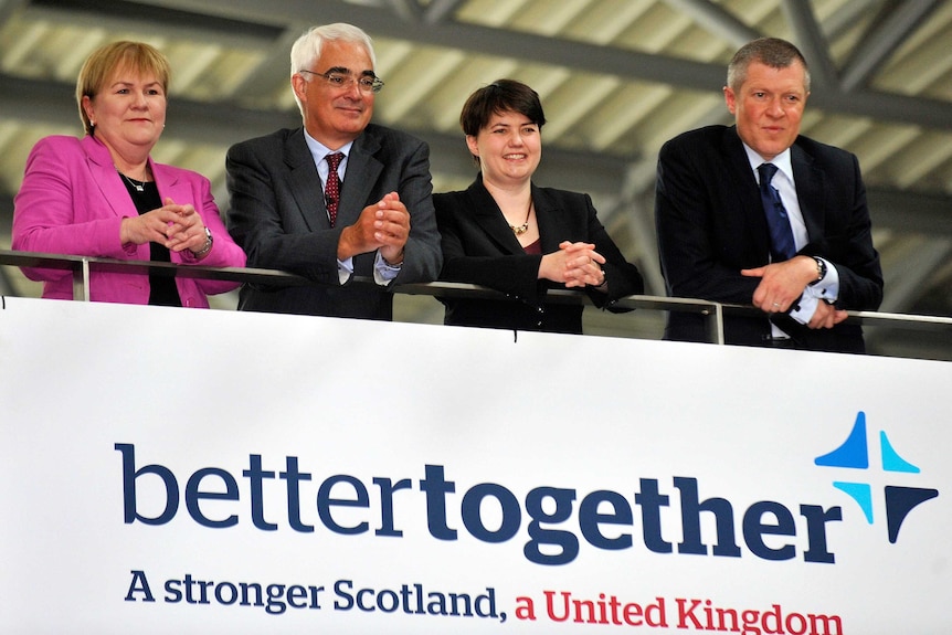 Scottish politicians at launch of campaign against independence