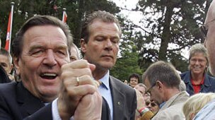 Germans are deciding whether Gerhard Schroeder remains chancellor.
