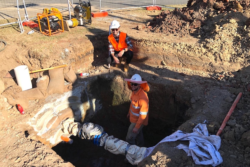 Moin Rahman on a construction site