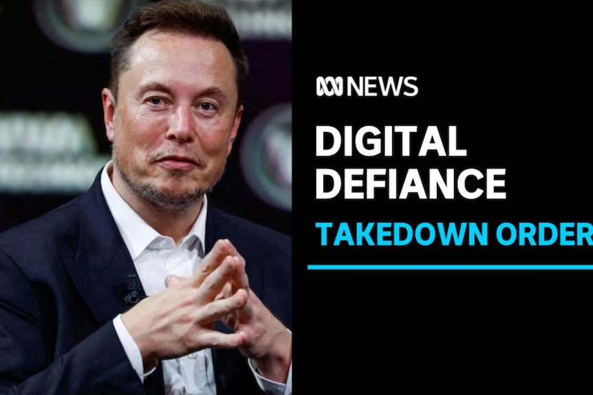 Digital Defiance, Takedown Order: Twitter owner Elon Musk hold his fingers together.