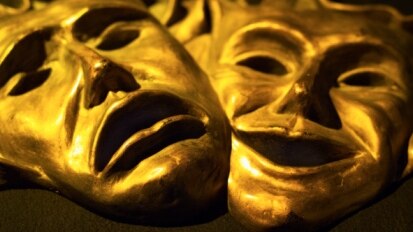 Comedy and tragedy theatre masks