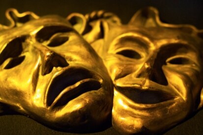 Comedy and tragedy theatre masks