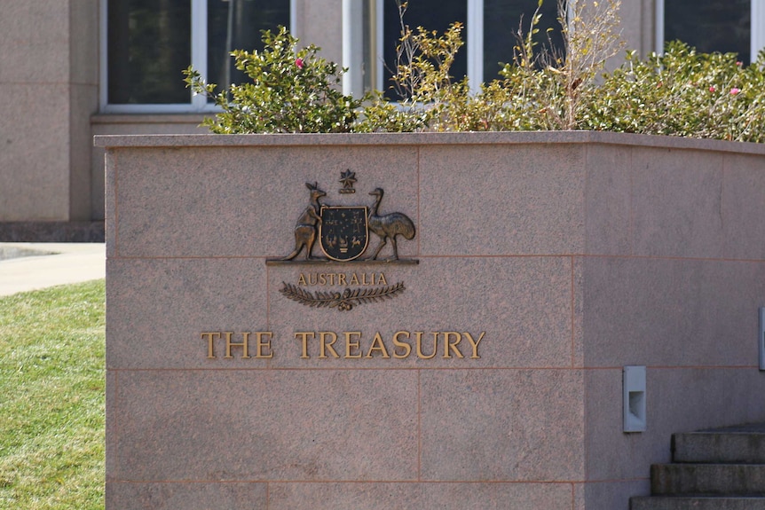 The outside of the Federal Treasury building 