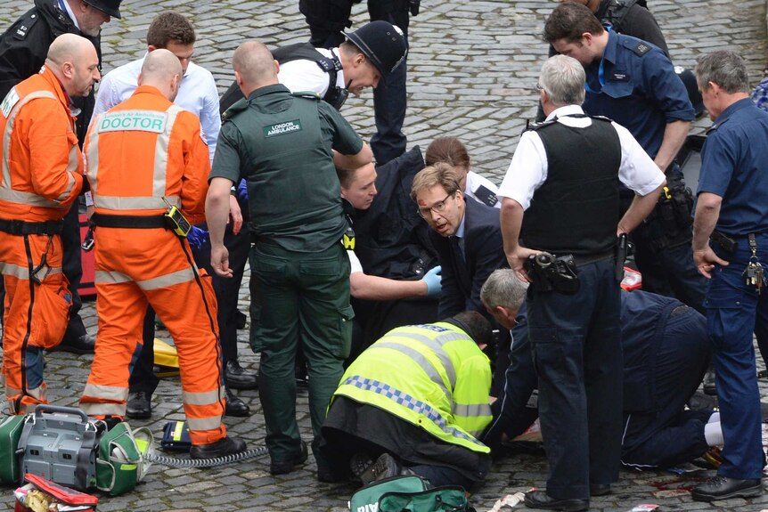 British MP trying to resuscitate stabbed police officer in London