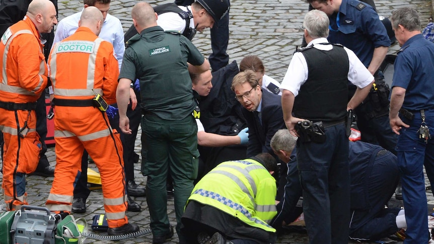 British MP trying to resuscitate stabbed police officer in London