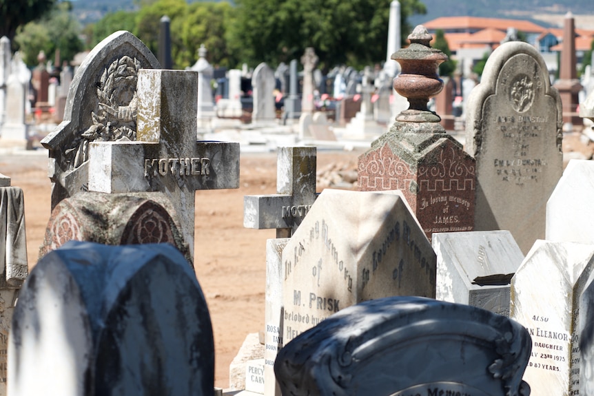 Old headstones .