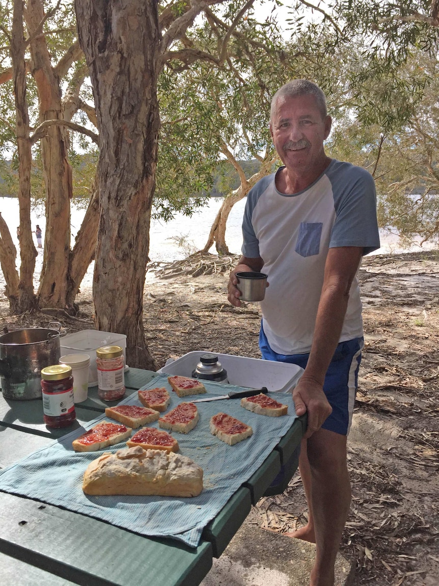 Dave Thelander on Stradbroke Island