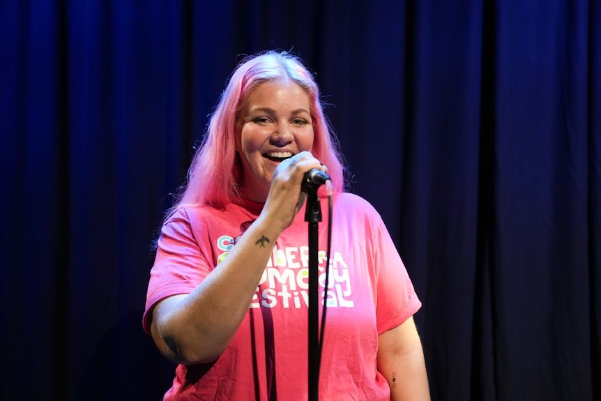 Comedian Caitlin Maggs prior to the Canberra Comedy Festival