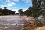 Floodwaters in the Todd River