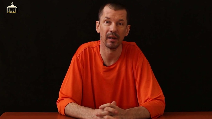 Image grab allegedly showing British photojournalist John Cantlie