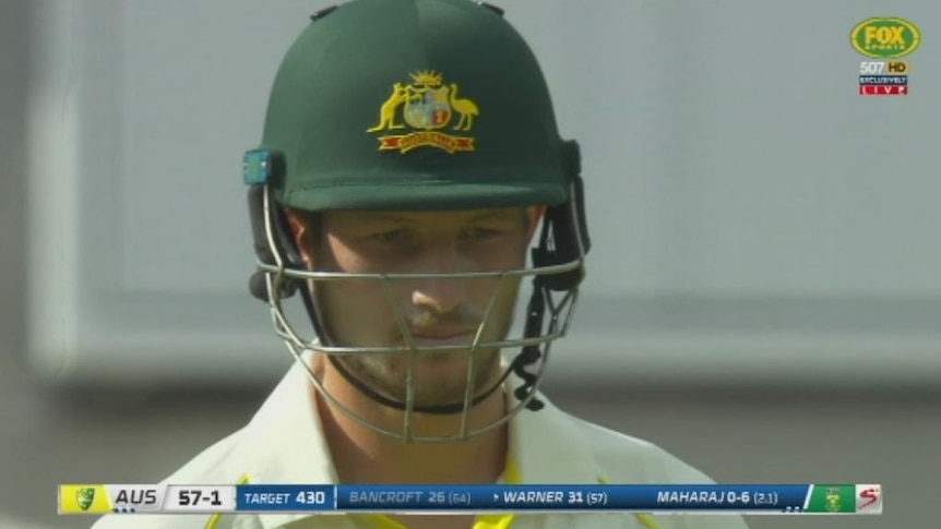 Cameron Bancroft is booed off the field