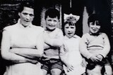 Jean McConville (L) with some of her 10 children, including eldest daughter Helen McKendry (2R).