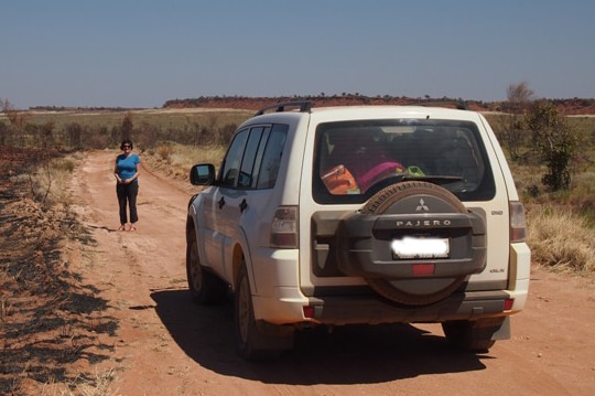 Dina LoGuidice on her way to a remote community in the Kimberley