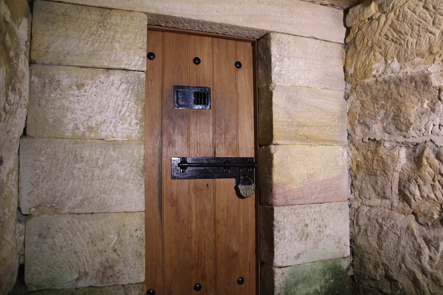 Historical door on Sydney's Cockatoo Island.