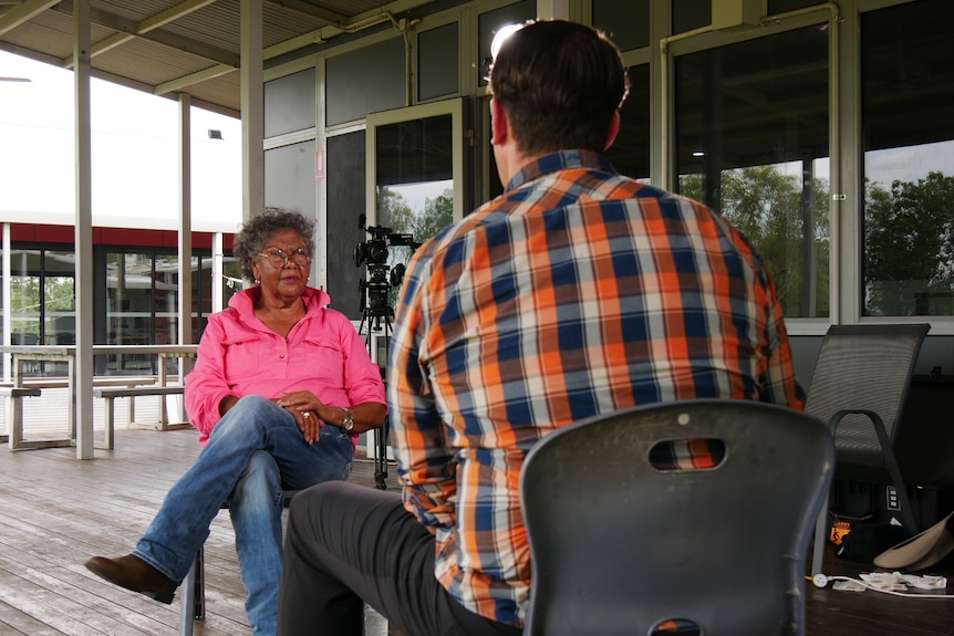 Dan Bourchier interviewing June Oscar