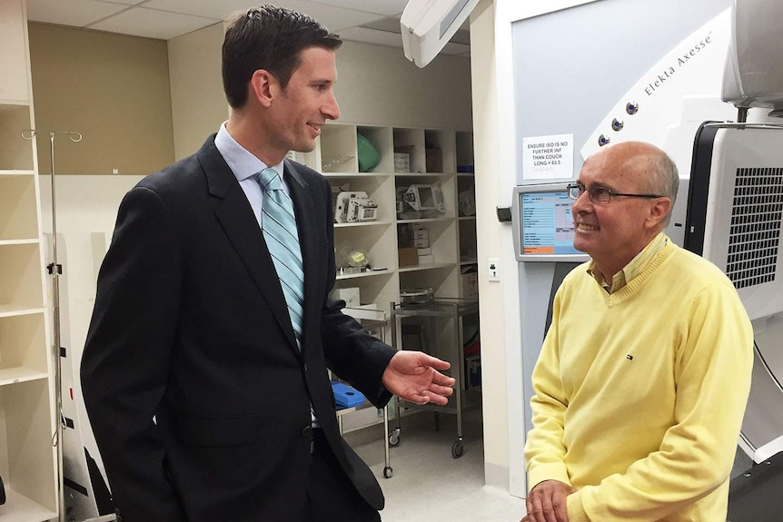 Dr David Pryor and prostate cancer patient Russell Flack