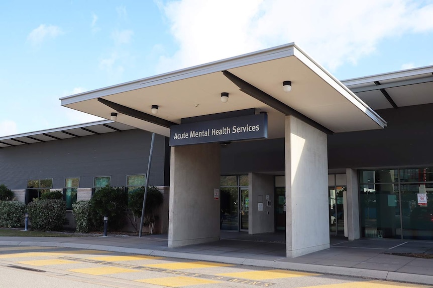 Front entrance of Adult Acute Mental Health Inpatient Unit at Townsville hospital.