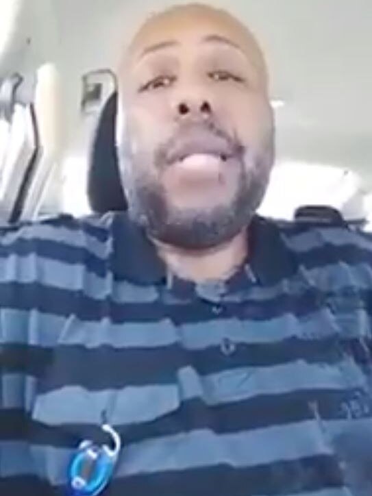 Murder suspect Steve Stephens, in a live video streamed on Facebook, confessing to a murder.