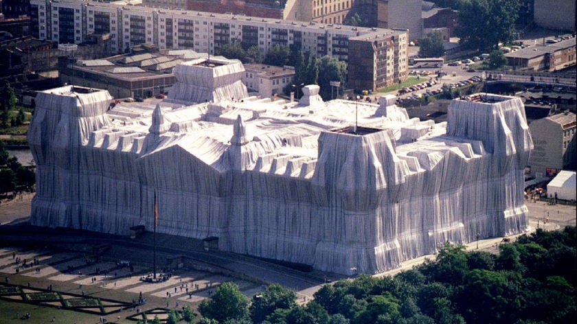 It took 24 years for the artists to get approval to wrap the German parliament building, the Reichstag, in fabric.