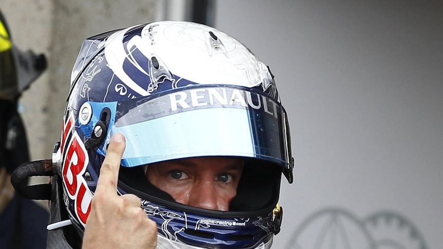 Sebastian Vettel sped towards his inevitable driver's championship by clinching pole position in Japan.
