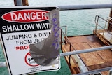 No jumping sign at Glenelg jetty