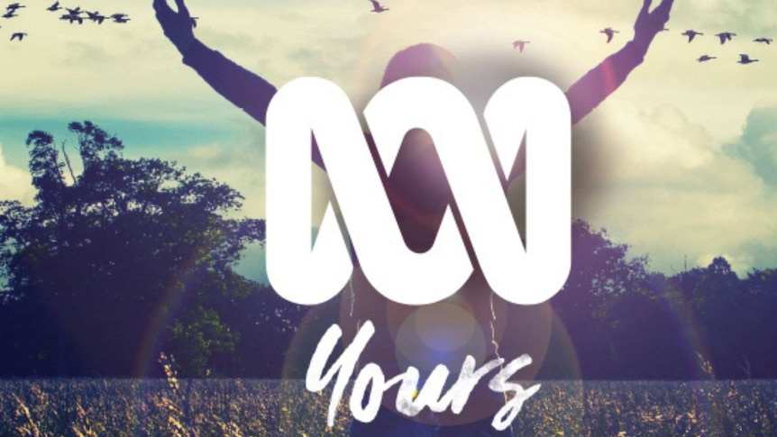 a silhouette of someone with their arms up in the air and the ABC logo with the word Yours underneath