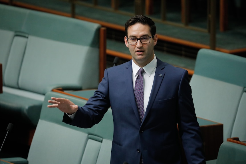 Josh Burns in parliament