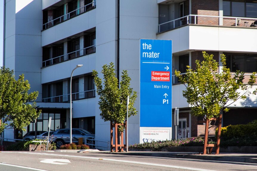 A hospital entrance to the Mater Mental Health Service.
