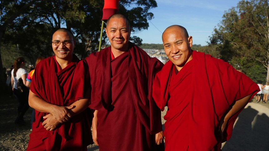Buddhist monks at Splendour in the Grass