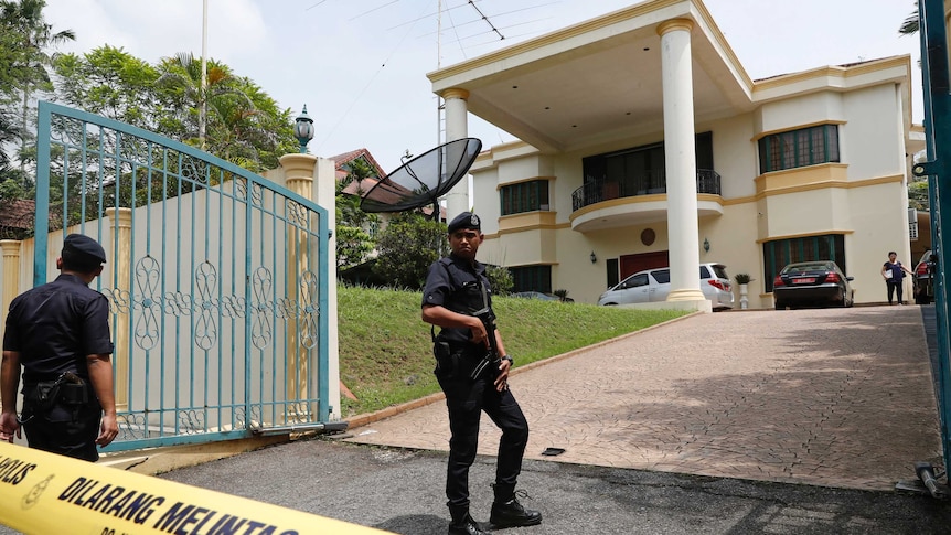 Police cordon off North Korean embassy in Malaysia and stand guard